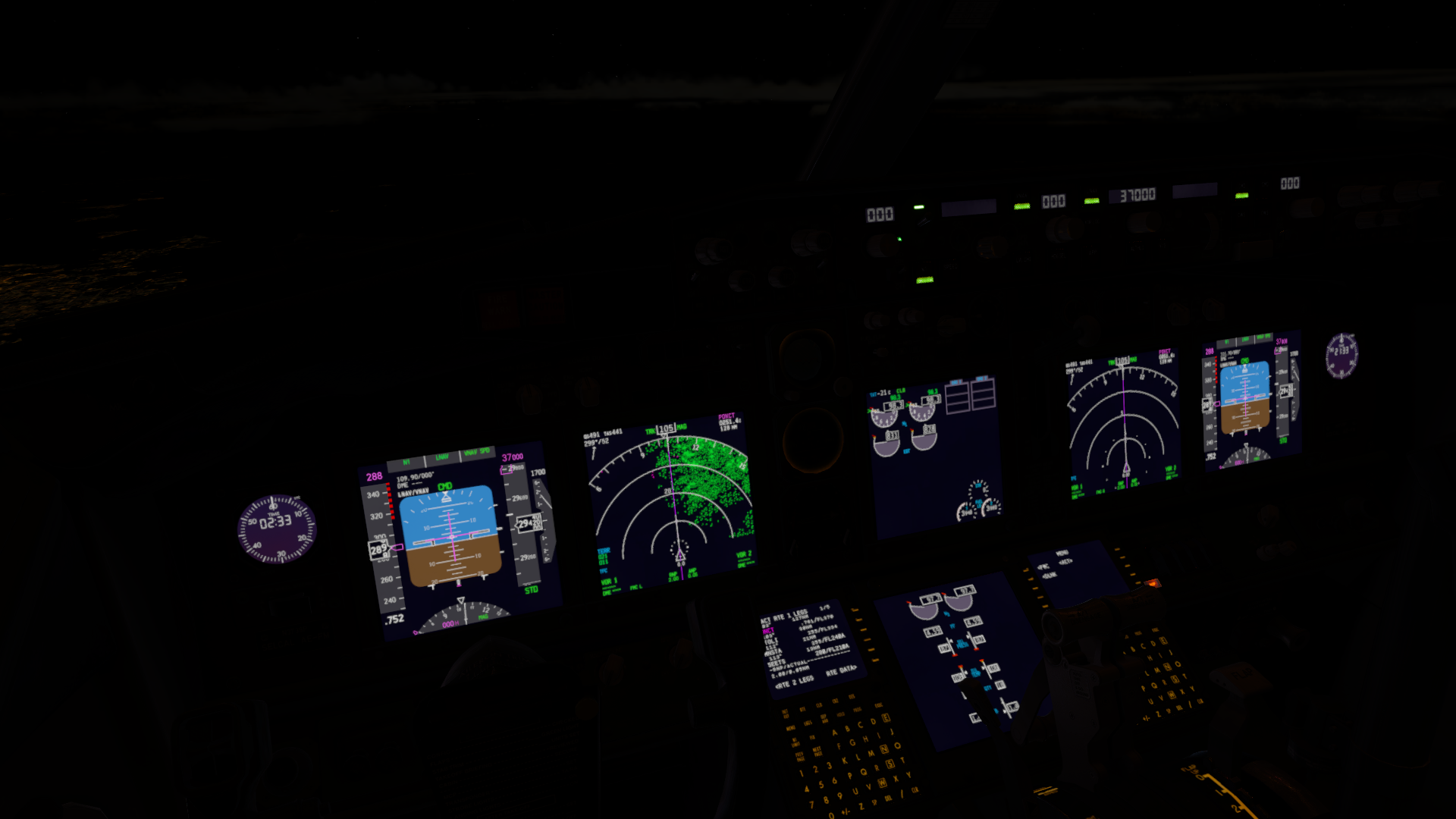 737 Cockpit at Night (3/13/2025)